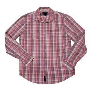 Lucky Brand Men's Saturday Stretch Long Sleeve Plaid Button Front Shirt Large